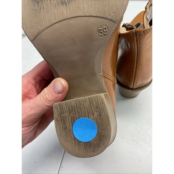 Lascana Leather cut out heeled Booties Ankle US 8 Made‎ in Italy western BOHO 39 - Picture 9 of 9